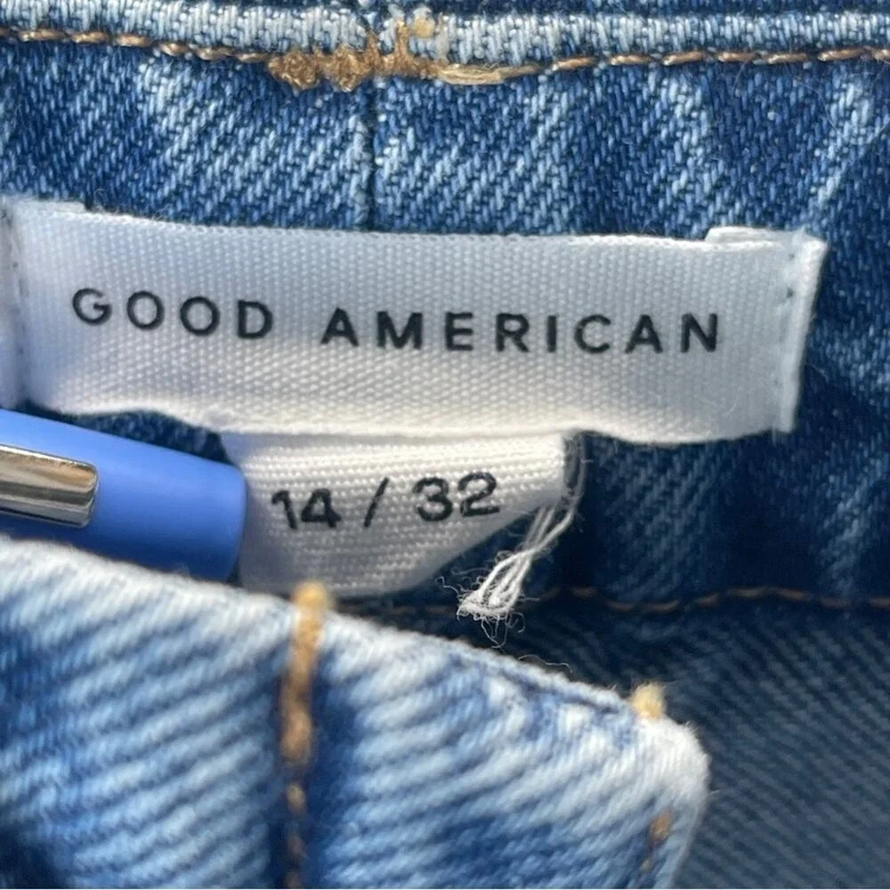 Good American Jeans Good Boy size 14 Distressed